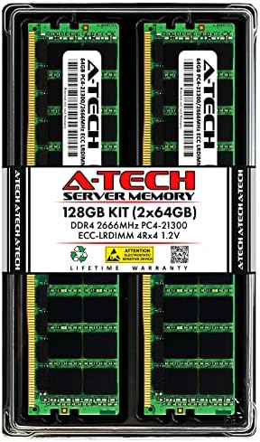A-Tech 128GB זיכרון RAM עבור Supermicro Superstorage Server 6048R-E1CR36N X10DRI-T4+ | DDR4 2666MHz PC4-21300 עומס